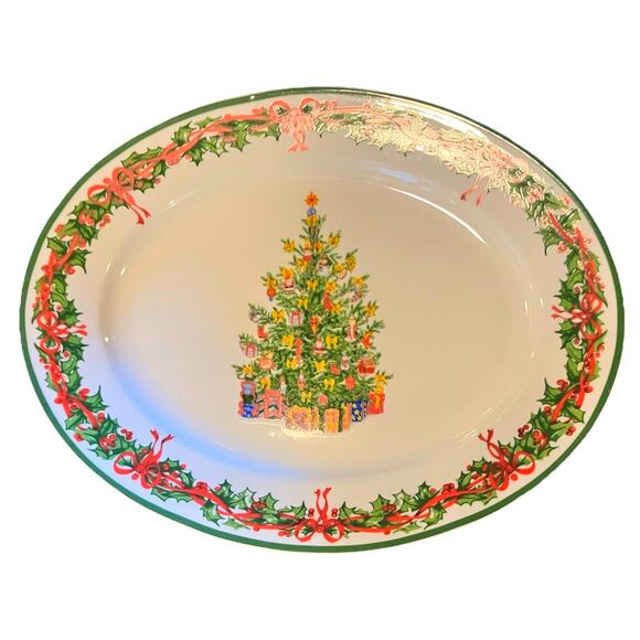 CHRISTOPHER RADKO Traditions Holiday Celebrations Dinner Plate Christmas Tree - Picture 2 of 5